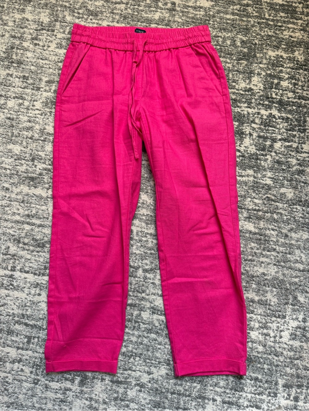 J. Crew Bright Fuchsia Cropped Pull-On Pants